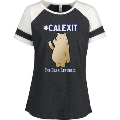 California Secession Calexit Bear Republic Enza Ladies Jersey Colorblock Tee