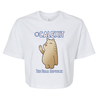 California Secession Calexit Bear Republic Bella+Canvas Jersey Crop Tee