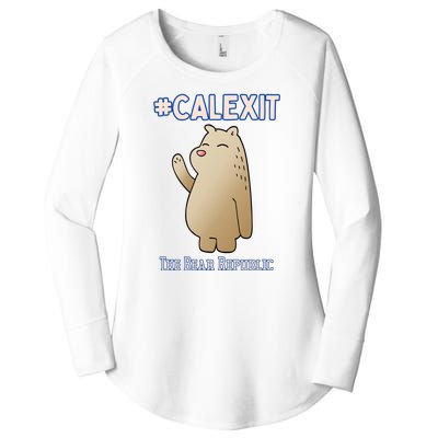 California Secession Calexit Bear Republic Women's Perfect Tri Tunic Long Sleeve Shirt