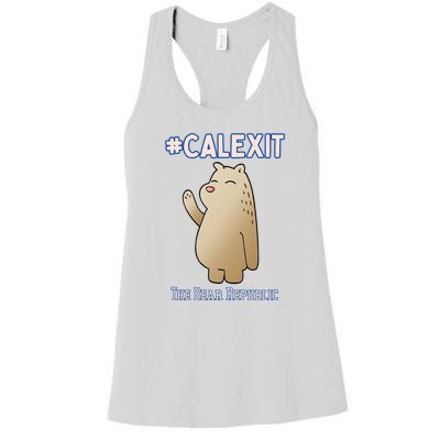 California Secession Calexit Bear Republic Women's Racerback Tank