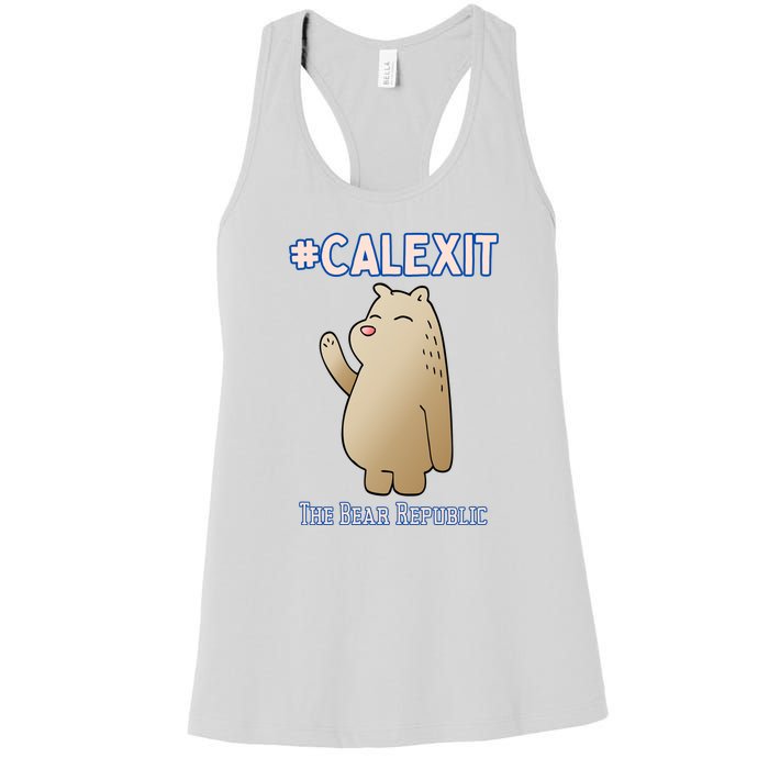 California Secession Calexit Bear Republic Women's Racerback Tank