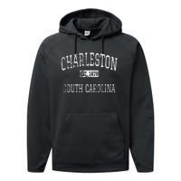 Charleston South Carolina Sc Vintage Performance Fleece Hoodie