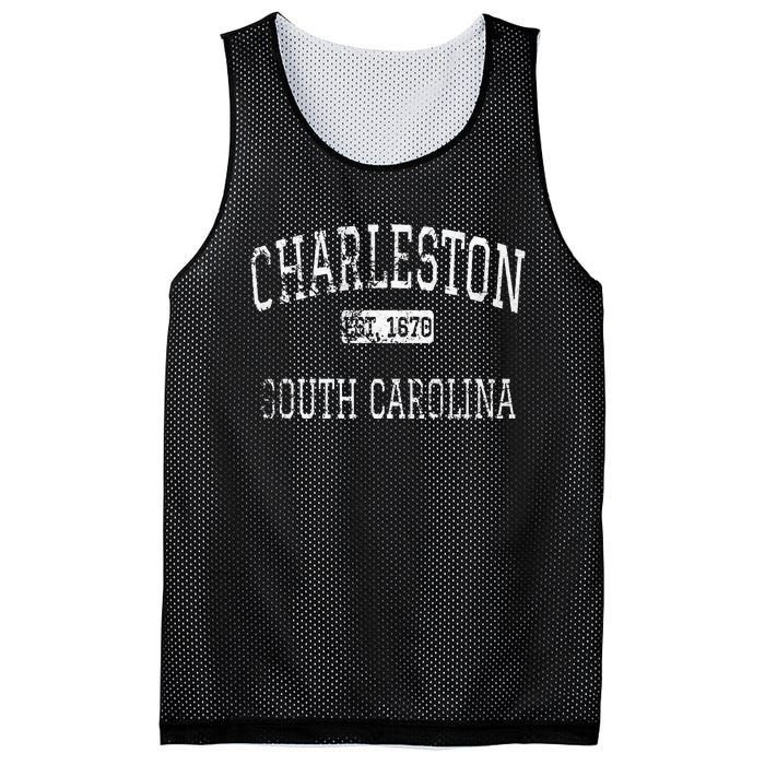 Charleston South Carolina Sc Vintage Mesh Reversible Basketball Jersey Tank