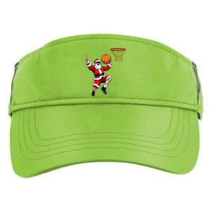 Christmas Santa Claus Dunking A Basketball Xmas Gift Adult Drive Performance Visor