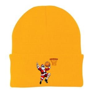 Christmas Santa Claus Dunking A Basketball Xmas Gift Knit Cap Winter Beanie