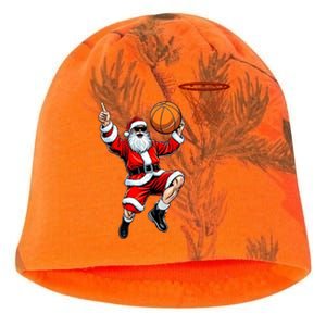 Christmas Santa Claus Dunking A Basketball Xmas Gift Kati - Camo Knit Beanie