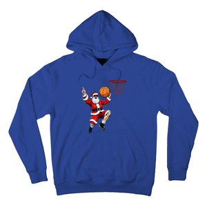 Christmas Santa Claus Dunking A Basketball Xmas Gift Hoodie