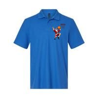 Christmas Santa Claus Dunking A Basketball Xmas Gift Softstyle Adult Sport Polo