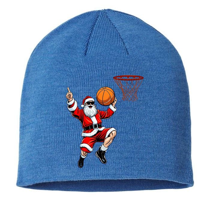 Christmas Santa Claus Dunking A Basketball Xmas Gift Sustainable Beanie