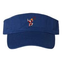 Christmas Santa Claus Dunking A Basketball Xmas Gift Valucap Bio-Washed Visor