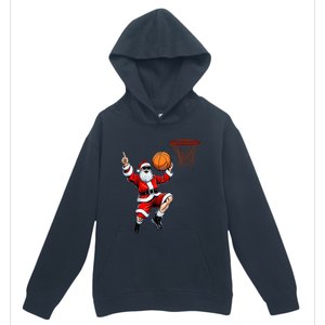 Christmas Santa Claus Dunking A Basketball Xmas Gift Urban Pullover Hoodie