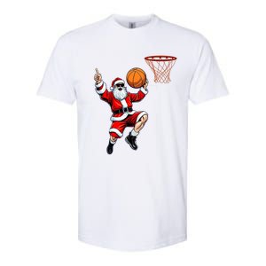 Christmas Santa Claus Dunking A Basketball Xmas Gift Softstyle CVC T-Shirt