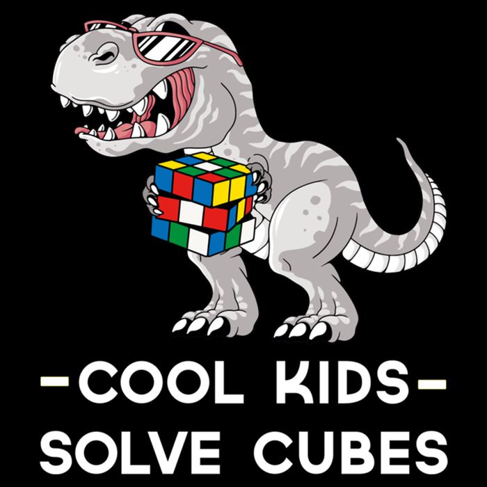 Cool Solve Cubes Funny Speedcubing Dinosaur Math Lover Cool Gift Drawstring Bag