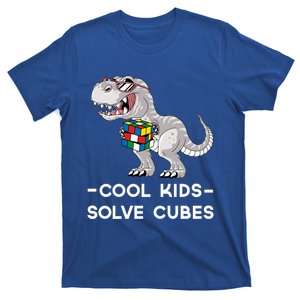 Cool Solve Cubes Funny Speedcubing Dinosaur Math Lover Cool Gift T-Shirt