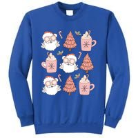 Christmas Santa Claus Face Xmas Tree Pajama Retro Vintage Meaningful Gift Sweatshirt