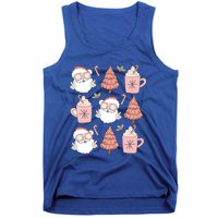 Christmas Santa Claus Face Xmas Tree Pajama Retro Vintage Meaningful Gift Tank Top