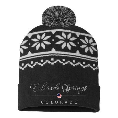 Colorado Springs Colorado Co On Colorado Springs USA-Made Snowflake Beanie