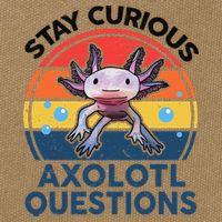 Cute Stay Curious Axolotl Questions Axolotl  Cotton Canvas Backpack