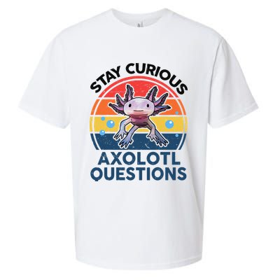 Cute Stay Curious Axolotl Questions Axolotl  Sueded Cloud Jersey T-Shirt