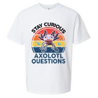Cute Stay Curious Axolotl Questions Axolotl  Sueded Cloud Jersey T-Shirt