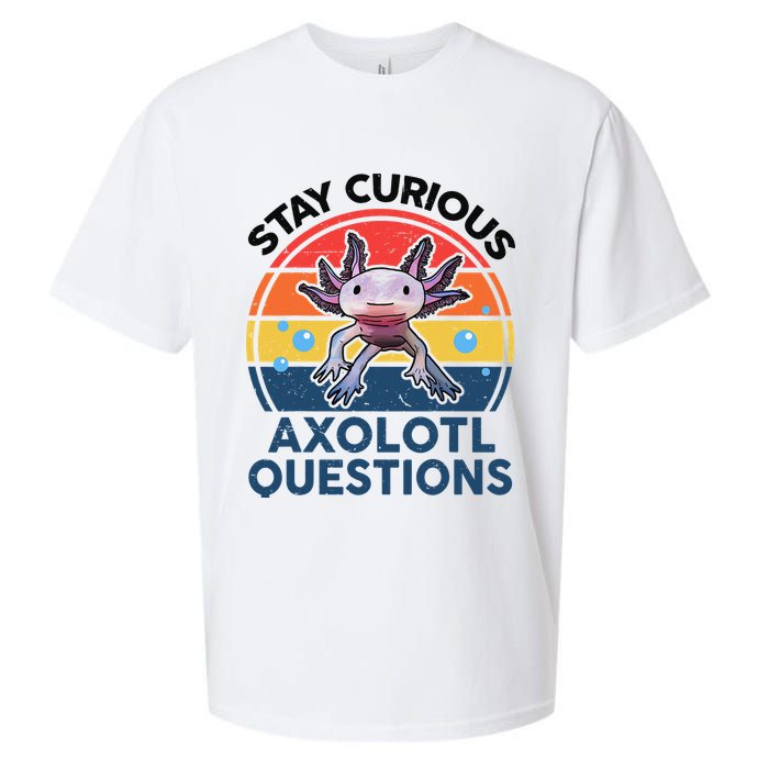 Cute Stay Curious Axolotl Questions Axolotl  Sueded Cloud Jersey T-Shirt