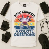 Cute Stay Curious Axolotl Questions Axolotl  Performance Shirt