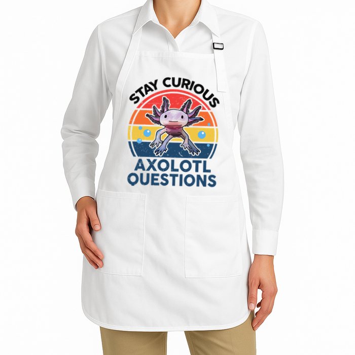Cute Stay Curious Axolotl Questions Axolotl  Apron