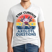 Cute Stay Curious Axolotl Questions Axolotl  V-Neck T-Shirt