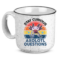 Cute Stay Curious Axolotl Questions Axolotl  15oz Campfire Ceramic Mug