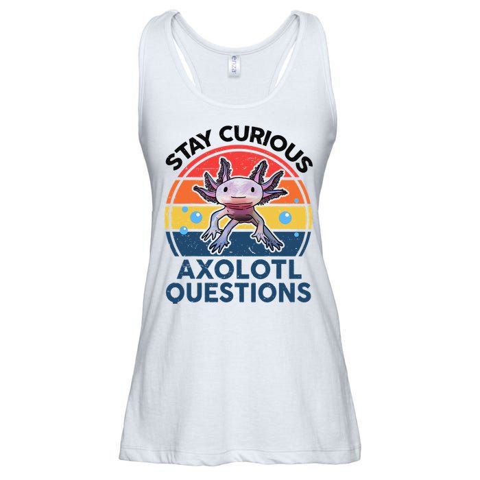 Cute Stay Curious Axolotl Questions Axolotl  Ladies Essential Flowy Tank