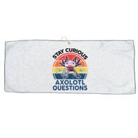Cute Stay Curious Axolotl Questions Axolotl  Large Microfiber Waffle Golf Towel