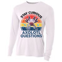 Cute Stay Curious Axolotl Questions Axolotl  Cooling Performance Long Sleeve Crew