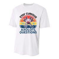 Cute Stay Curious Axolotl Questions Axolotl  Youth Performance Sprint T-Shirt