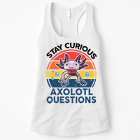 Cute Stay Curious Axolotl Questions Axolotl  Womens Tank Top