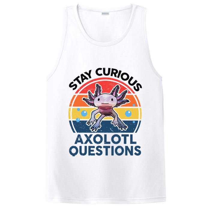 Cute Stay Curious Axolotl Questions Axolotl  PosiCharge Competitor Tank