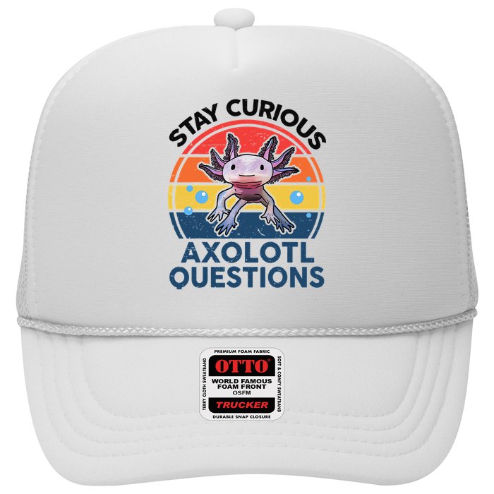 Cute Stay Curious Axolotl Questions Axolotl  Trucker Hat