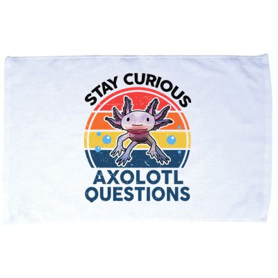 Cute Stay Curious Axolotl Questions Axolotl  Microfiber Hand Towel