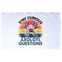 Cute Stay Curious Axolotl Questions Axolotl  Microfiber Hand Towel