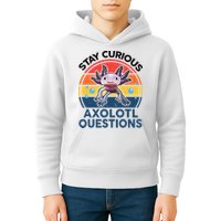 Cute Stay Curious Axolotl Questions Axolotl  Kids Hoodie