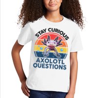 Cute Stay Curious Axolotl Questions Axolotl  Kids T-Shirt