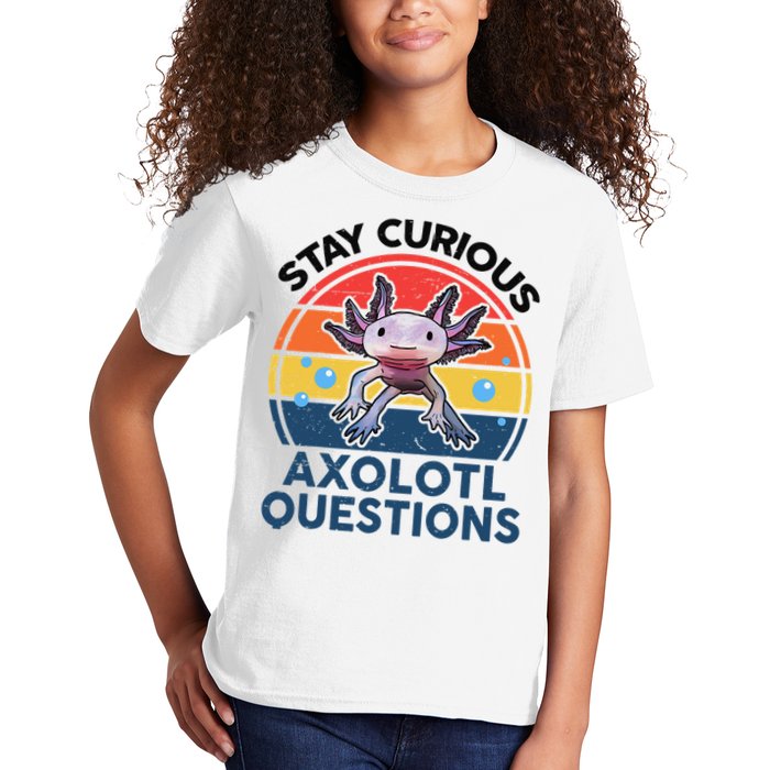 Cute Stay Curious Axolotl Questions Axolotl  Kids T-Shirt