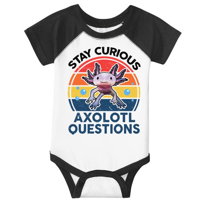 Cute Stay Curious Axolotl Questions Axolotl  Infant Baby Jersey Bodysuit