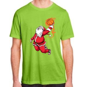 Christmas Santa Claus Dunking Xmas Holiday Basketball Player Gift Adult ChromaSoft Performance T-Shirt