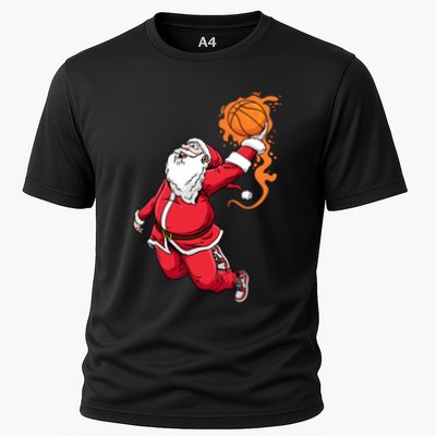 Christmas Santa Claus Dunking Xmas Holiday Basketball Player Gift Performance Shirt