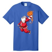 Christmas Santa Claus Dunking Xmas Holiday Basketball Player Gift Tall T-Shirt