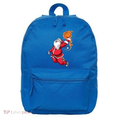 Christmas Santa Claus Dunking Xmas Holiday Basketball Player Gift 16 in Basic Backpack