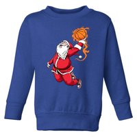 Christmas Santa Claus Dunking Xmas Holiday Basketball Player Gift Toddler Sweatshirt