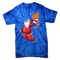 Christmas Santa Claus Dunking Xmas Holiday Basketball Player Gift Tie-Dye T-Shirt