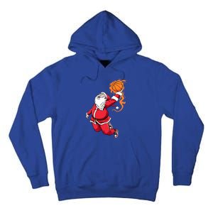 Christmas Santa Claus Dunking Xmas Holiday Basketball Player Gift Tall Hoodie