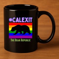 California Secession Calexit Bear Republic 11oz C Handle Ceramic Mug